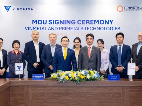 VinMetal hợp tác Primetals phát triển công nghệ sản xuất thép tiên tiến hàng đầu thế giới