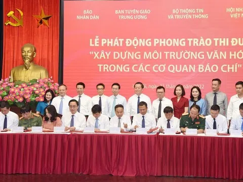 Phát động phong trào thi đua “Xây dựng môi trường văn hóa trong các cơ quan báo chí và văn hóa của người làm báo Việt Nam”