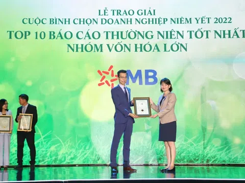 MB vào top 10 doanh nghiêp niêm yết có báo cáo thường niên xuất sắc nhất