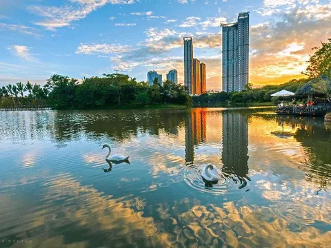 Những mảng rừng xanh vun đắp tâm hồn tại KĐT Ecopark