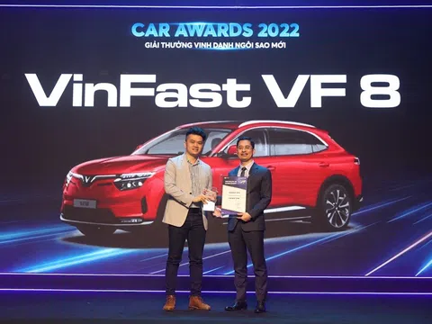 VinFast VF 8 được vinh danh là “Ngôi sao mới” tại Giải thưởng Car Awards 2022