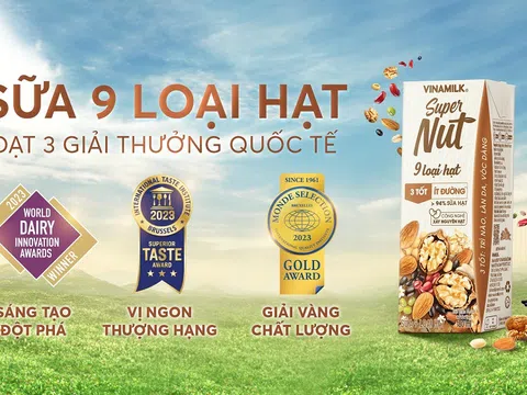 Sữa hạt Vinamilk Super Nut dành cú “hat-trick” giải thưởng quốc tế về sáng tạo, vị ngon và chất lượng từ các tổ chức hàng đầu trên thế giới