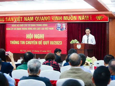 Đảng ủy CQTW Hội Luật gia Việt Nam tổ chức Hội nghị thông tin Chuyên đề quý III.