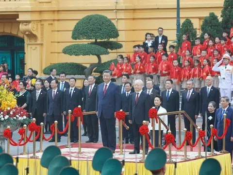 Tổng Bí thư Nguyễn Phú Trọng chủ trì lễ đón cấp Nhà nước Tổng Bí thư, Chủ tịch Trung Quốc Tập Cận Bình