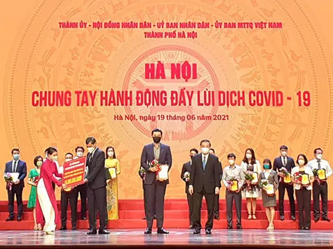 Tập đoàn Tân Hoàng Minh ủng hộ 20 tỷ đồng, quyết tâm cùng Tp. Hà Nội đẩy lùi dịch Covid – 19