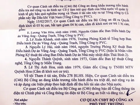 Bộ Công an điều tra mở rộng vụ án Trịnh Xuân Thanh