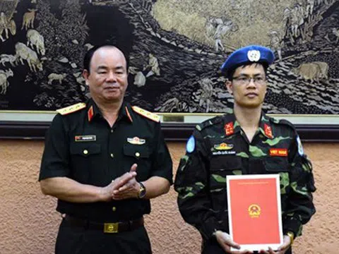 Thêm 1 sĩ quan Việt Nam gia nhập lực lượng giữ hòa bình thế giới