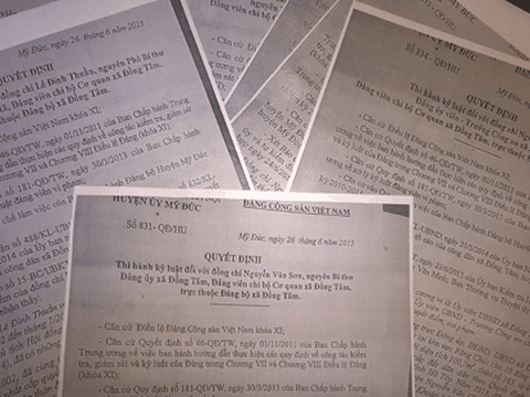 Vì sao 8 cán bộ xã Đồng Tâm bị khai trừ Đảng?