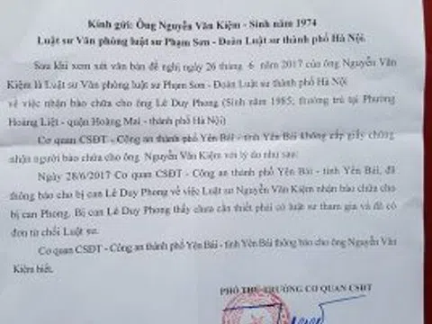 Ông Lê Duy Phong từ chối luật sư bào chữa