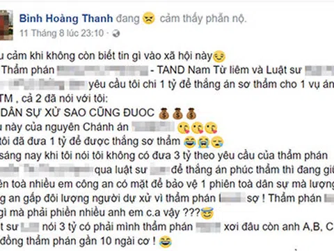 Luật sư, thẩm phán bị tố 'vòi tiền tỷ để thắng án' nói gì?