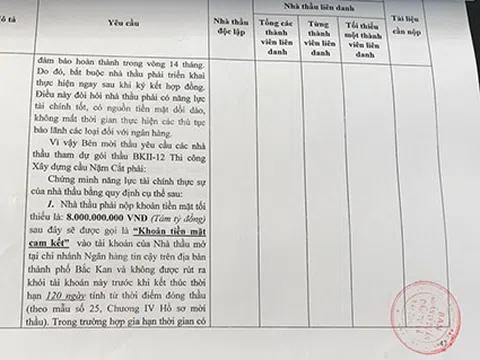Gói thầu cầu Nậm Cắt tỉnh Bắc Kạn:  Ban quản lý dự án “đánh đố” nhà thầu?