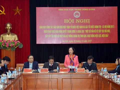 Mặt trận Tổ quốc Việt Nam và các tổ chức chính trị - xã hội cần quyết liệt phòng, chống tham nhũng