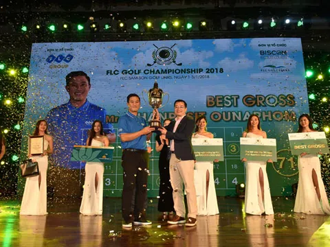 Golfer người Lào Chanpasit Ounaphom vô địch giải FLC Golf Championship 2018