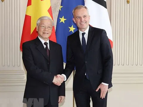 Tổng Bí thư Nguyễn Phú Trọng hội kiến với Chủ tịch Quốc hội Pháp