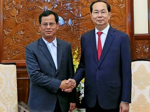 Chủ tịch nước Trần Đại Quang tiếp Thứ trưởng Bộ An ninh Lào