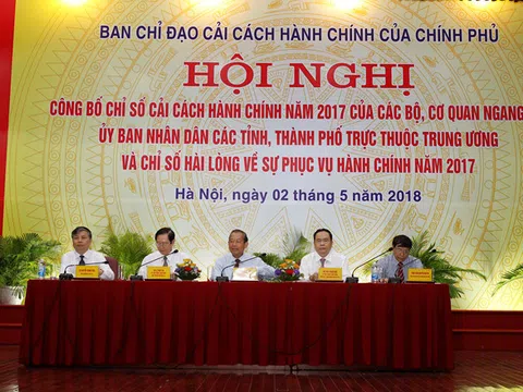 Quảng Ninh và NHNN dẫn đầu chỉ số cải cách hành chính năm 2017