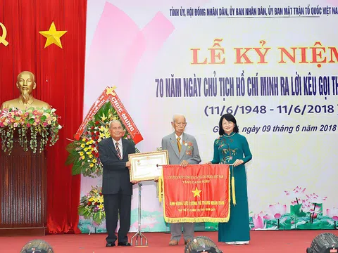 Lễ kỷ niệm 70 năm ngày Bác Hồ ra Lời kêu gọi Thi đua ái quốc tại tỉnh, thành phố