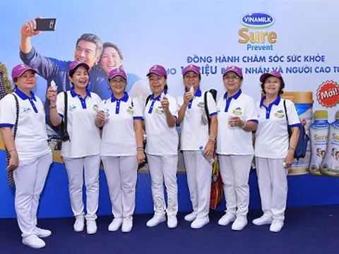 Vinamilk Sure Prevent đồng hành cùng 3000 người cao tuổi tại giải thi đấu thể dục dưỡng sinh TP. Hồ Chí Minh
