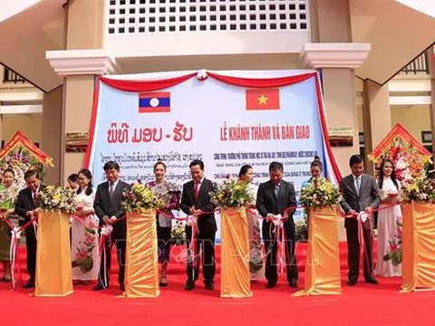 Khánh thành trường học - quà tặng của Tổng Bí thư, Chủ tịch nước Nguyễn Phú Trọng cho tỉnh Bolikhamsay, Lào