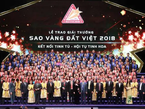 200 doanh nghiệp tiêu biểu nhận Giải thưởng Sao Vàng đất Việt 2018
