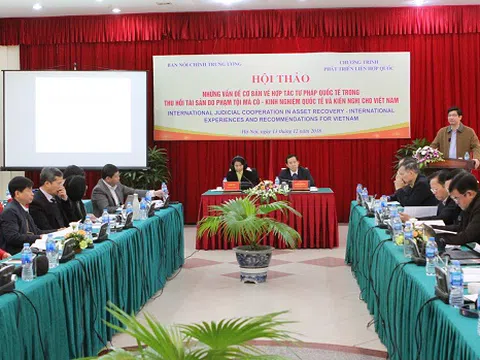 Hội thảo "Những vấn đề cơ bản về hợp tác tư pháp quốc tế trong thu hồi tài sản do phạm tội mà có - Kinh nghiệm quốc tế và kiến nghị cho Việt Nam"