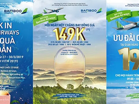 Bamboo Airways bán hàng ngàn vé máy bay siêu khuyến mãi tại Hội chợ Du lịch VITM 2019