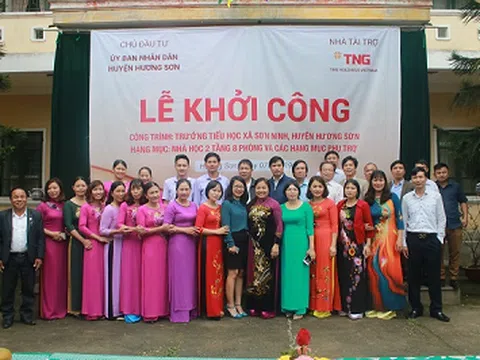 TNG Holdings VietNam tài trợ 7,5 tỉ đồng xây trường học tại Hà Tĩnh