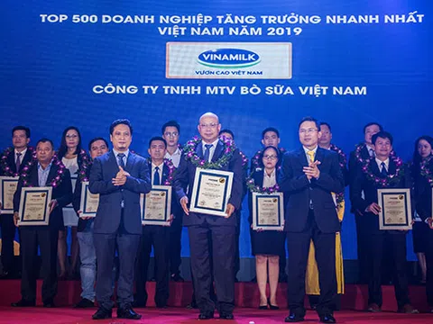 Công ty bò sữa Việt Nam thuộc Vinamilk lọt tốp tăng trưởng nhanh nhất Việt Nam