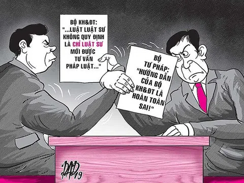2 bộ lại tranh cãi quyền hành nghề dịch vụ pháp lý