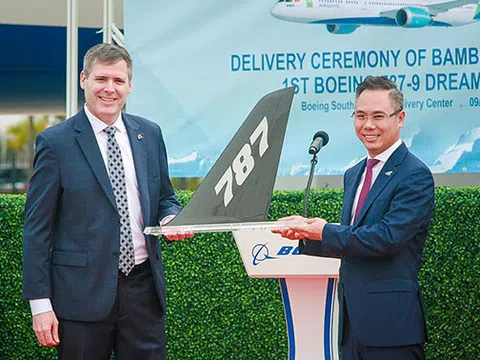 Bamboo Airways nhận bàn giao máy bay Boeing 787-9 Dreamliner tại Trung tâm bàn giao của Boeing tại South Carolina, Mỹ