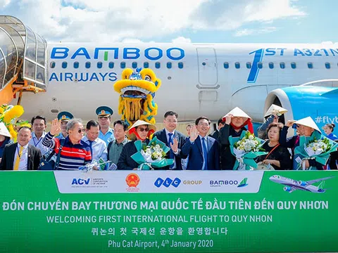Bamboo Airways đón chuyến bay Cheongju (Hàn Quốc) – Quy Nhơn đầu tiên