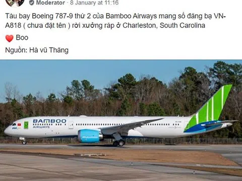Xuất hiện hình ảnh chiếc 787-9 Dreamliner tiếp theo của Bamboo Airways đang rời xưởng Boeing