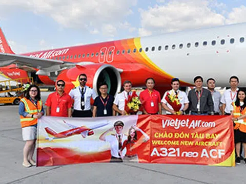 Sẵn sàng mùa cao điểm, Vietjet chào đón thêm tàu bay A321neo ACF hiện đại nhất thế giới