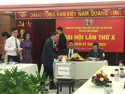 Đại hội chi bộ Văn phòng TW Hội Luật gia VN lần thứ X, nhiệm kỳ 2020 - 2022