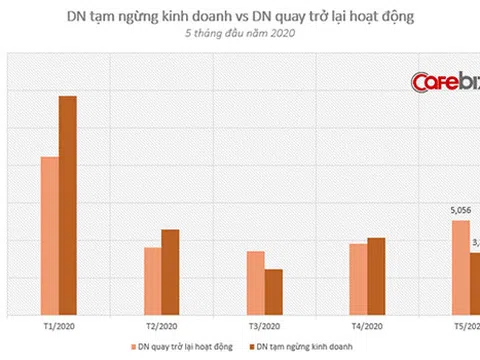 Kinh tế 5 tháng đầu năm: Gần 49.000 DN tạm ngừng kinh doanh, phá sản hoặc chờ phá sản, xuất hiện dấu hiệu khởi sắc từ số DN thành lập mới