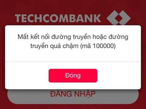 Dịch vụ ngân hàng điện tử của Techcombank lại gặp sự cố