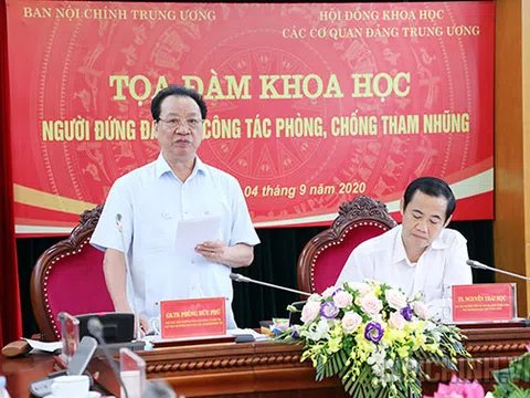 Ban Nội chính Trung ương: Tọa đàm khoa học “Người đứng đầu với công tác phòng, chống tham nhũng”