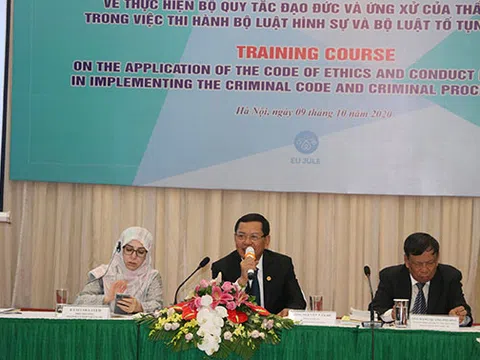 TANDTC tổ chức tập huấn thực hiện Bộ quy tắc đạo đức và ứng xử của Thẩm phán