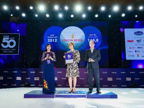 Vincom Retail nhận giải top 10 thương hiệu dẫn đầu Việt Nam