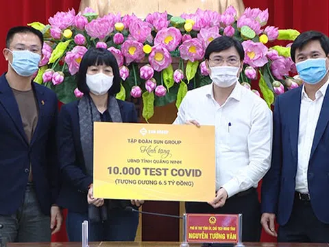 Sun Group trao tặng bộ test xét nghiệm Covid-19 trị giá 6,5 tỷ đồng cho Quảng Ninh