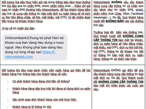 Cảnh báo một số hình thức lừa đảo mới nhằm đánh cắp thông tin dịch vụ ngân hàng