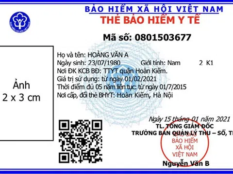 Từ tháng 4/2021, BHXH Việt Nam cấp thẻ BHYT mẫu mới nhằm tạo điều kiện thuận lợi cho người dân