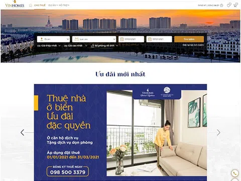 Vinhomes ra mắt sàn giao dịch thuê nhà trực tuyến