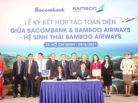 Chủ tịch Sacombank tại lễ ký hợp tác toàn diện với Bamboo airways: "Hai thương hiệu, triệu giá trị"
