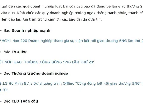 SNG Group sử dụng trái phép logo, hình ảnh của Tạp chí Doanh nghiệp & Hội nhập
