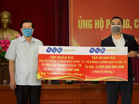 Tập đoàn FLC ủng hộ 3,5 tỷ đồng chung tay cùng Vĩnh Phúc chống dịch Covid – 19