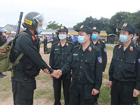 Bộ Công an chi viện gần 300 cảnh sát cơ động sẵn sàng lên đường hỗ trợ Bắc Giang chống dịch COVID-19