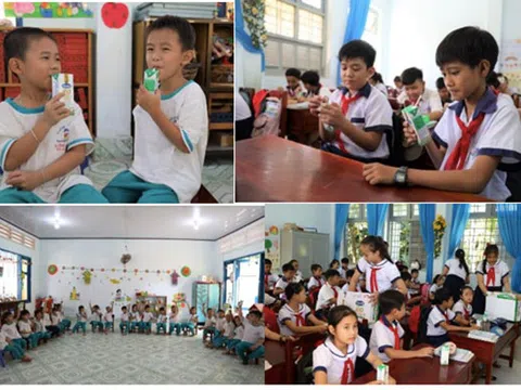 4 năm sữa học đường đồng hành với học sinh Bến Tre nay đã thu "trái ngọt"